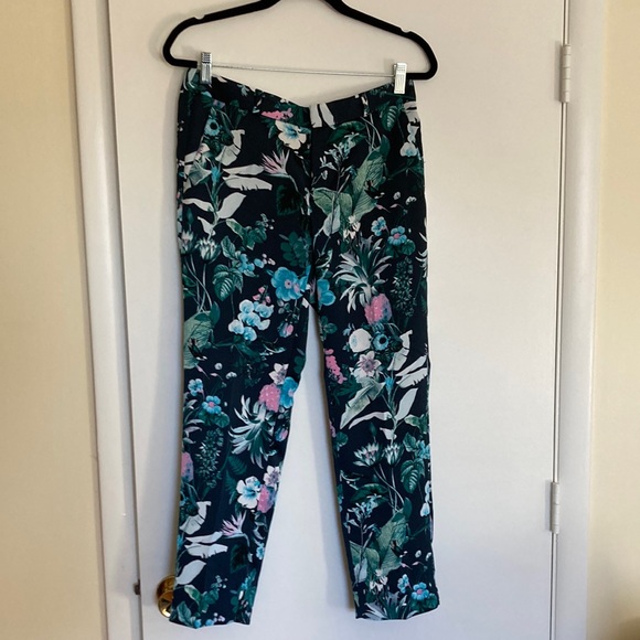 Banana Republic Avery Ankle Pants Floral Sized 4 - Picture 1 of 4